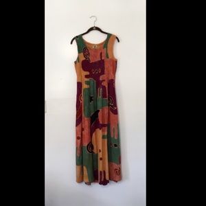 Colorful Print Maxi Sundress - The Monkey’s Design